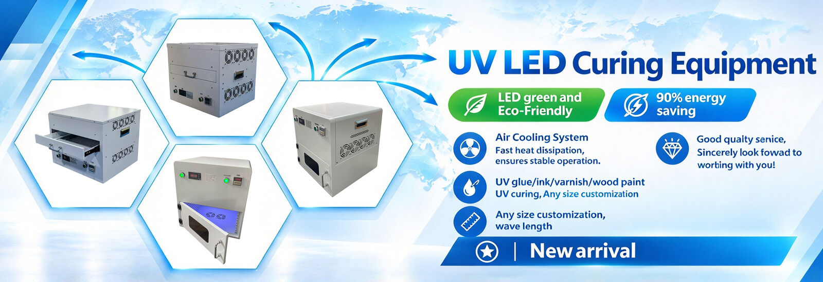 معدات علاج LED للأشعة فوق البنفسجية
