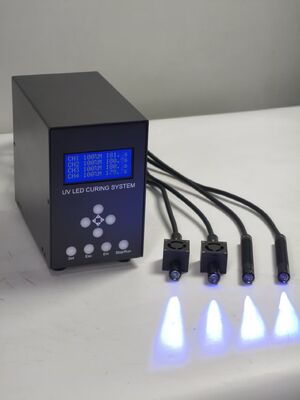 نظام تبرئة بقعة UV LED متعدد القنوات مع إنتاج إشعاع عالي وتوليد حرارة منخفضة للتجميع الدقيق