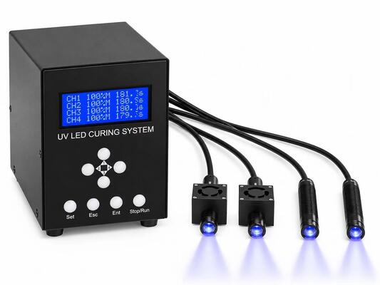 نظام تبرئة بقعة UV LED متعدد القنوات مع إنتاج إشعاع عالي وتوليد حرارة منخفضة للتجميع الدقيق